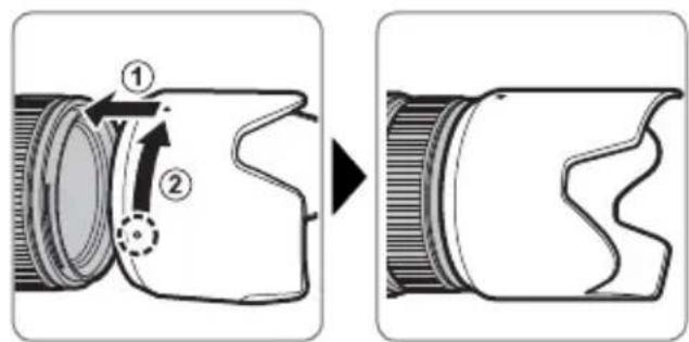 FUJIFILM Fujinon XF 50140mm f2.8 R LM OIS WR - Attaching the Hood - 1