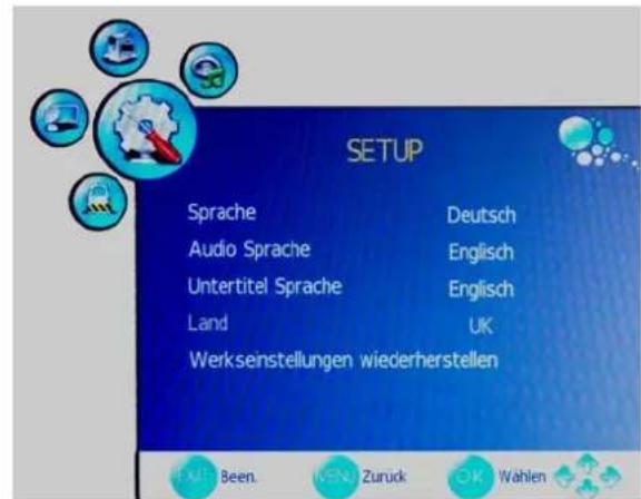SEG Milano - Optionen im Menu SETUP - 1