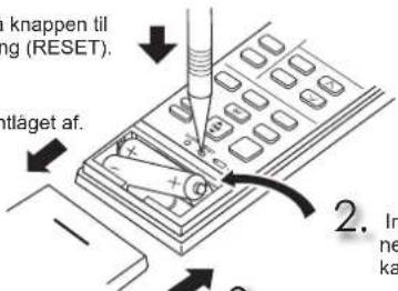 MITSUBISHI MSZAP50VGK - Installation af fjernbetjeningens batterier - 1