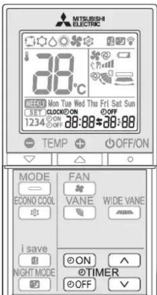MITSUBISHI MSZAP50VGK - FUNZIONAMENTO CON TIMER (TIMER ACCENSIONE/SPEGNIMENTO) - 1