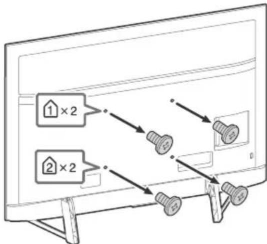 SONY KD49XH9505 - Távolítsa el a TV hátulján találhatócsavarokat. - 1