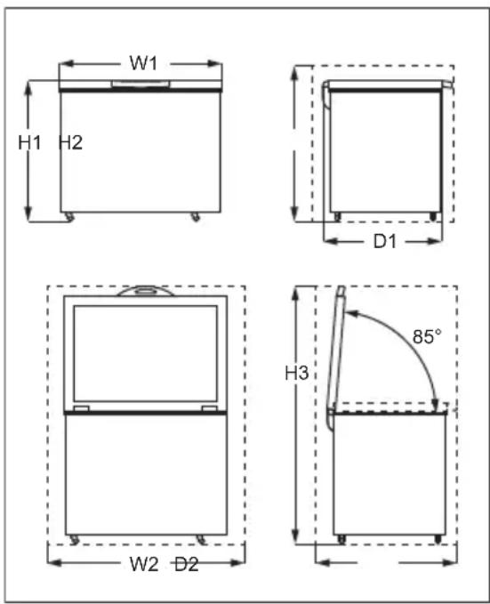 ELECTROLUX LCB3LF20W0 - Dimensions - 1