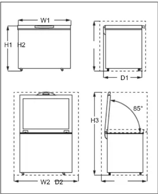 ELECTROLUX LCB3LF20W0 - Dimensioni - 1
