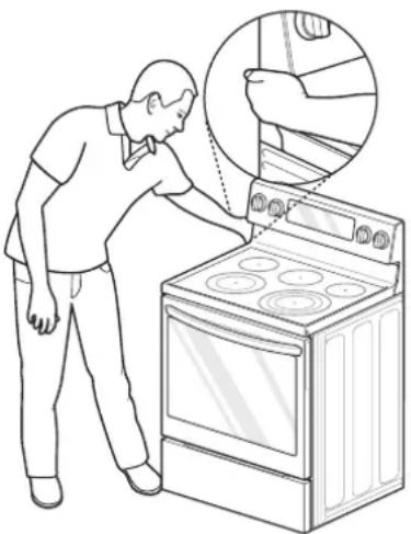 LG LREL6325D - Enclenchement du dispositif antibasculement - 1