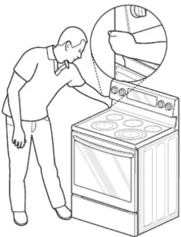 LG LREL6325D - Engaging the Anti-tip Device - 1