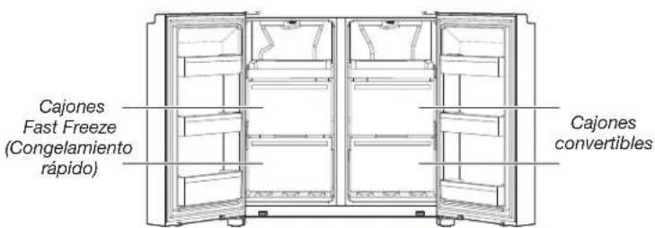 WHIRLPOOL WQ9I MO1L - Compartimientos de almacenimiento del congelador - 2