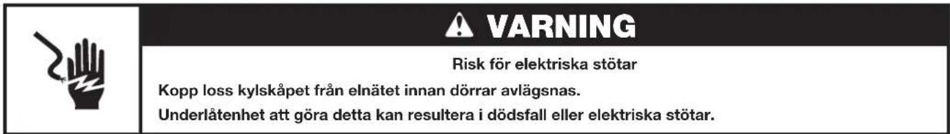 WHIRLPOOL WQ9I MO1L - Demontera och montera kylskapsdorrar - 1