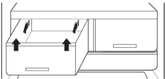WHIRLPOOL WQ9I MO1L - Ein- und Ausbau der Schubladen: - 1