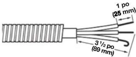 WHIRLPOOL WED560LHW - Préparer le cable à 3 fils pour un raccordement direct - 1