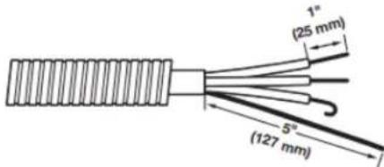 WHIRLPOOL WED560LHW - Prepare your 4-wire cable for direct connection - 1