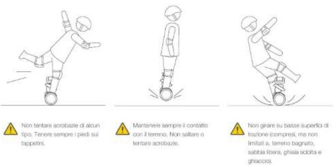 SEGWAY Ninebot S - Avvertenze di sicurezza per la corsa - 7