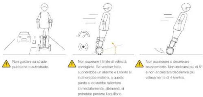 SEGWAY Ninebot S - Avvertenze di sicurezza per la corsa - 2