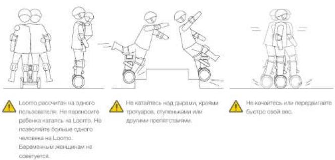 SEGWAY Ninebot S - Предупреждения о безопасности для катания - 3