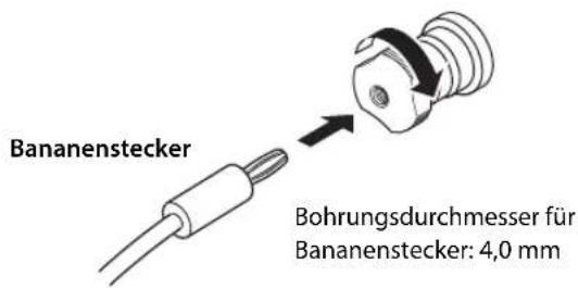 YAMAHA AS3200 - Ziehen Sie zunachst den Knopf an der Klemme SPEAKERS fest und stecken Sie dann den Bananenstecker in den Knopf. - 1