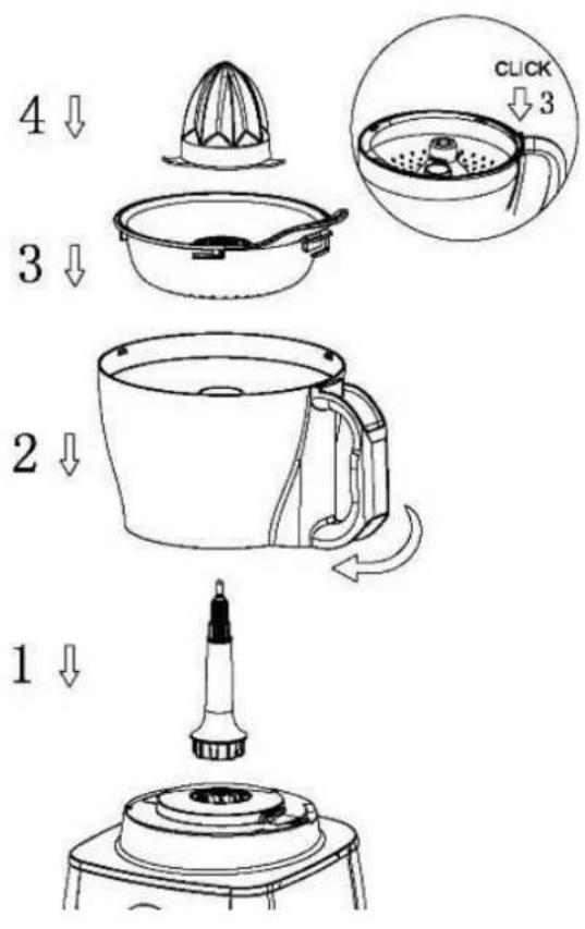 TELEFUNKEN TKVFDB1 - Utiliser le presse-agrumes - 1