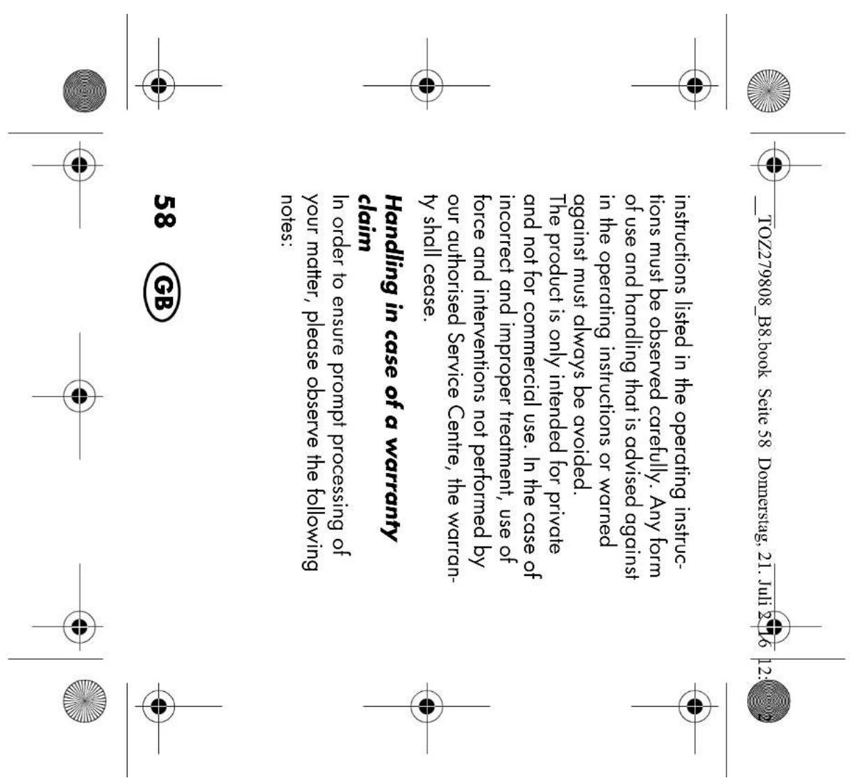 SILVERCREST SIKM 16 B2 - Bestimmungsgemäßer Gebrauch - 54