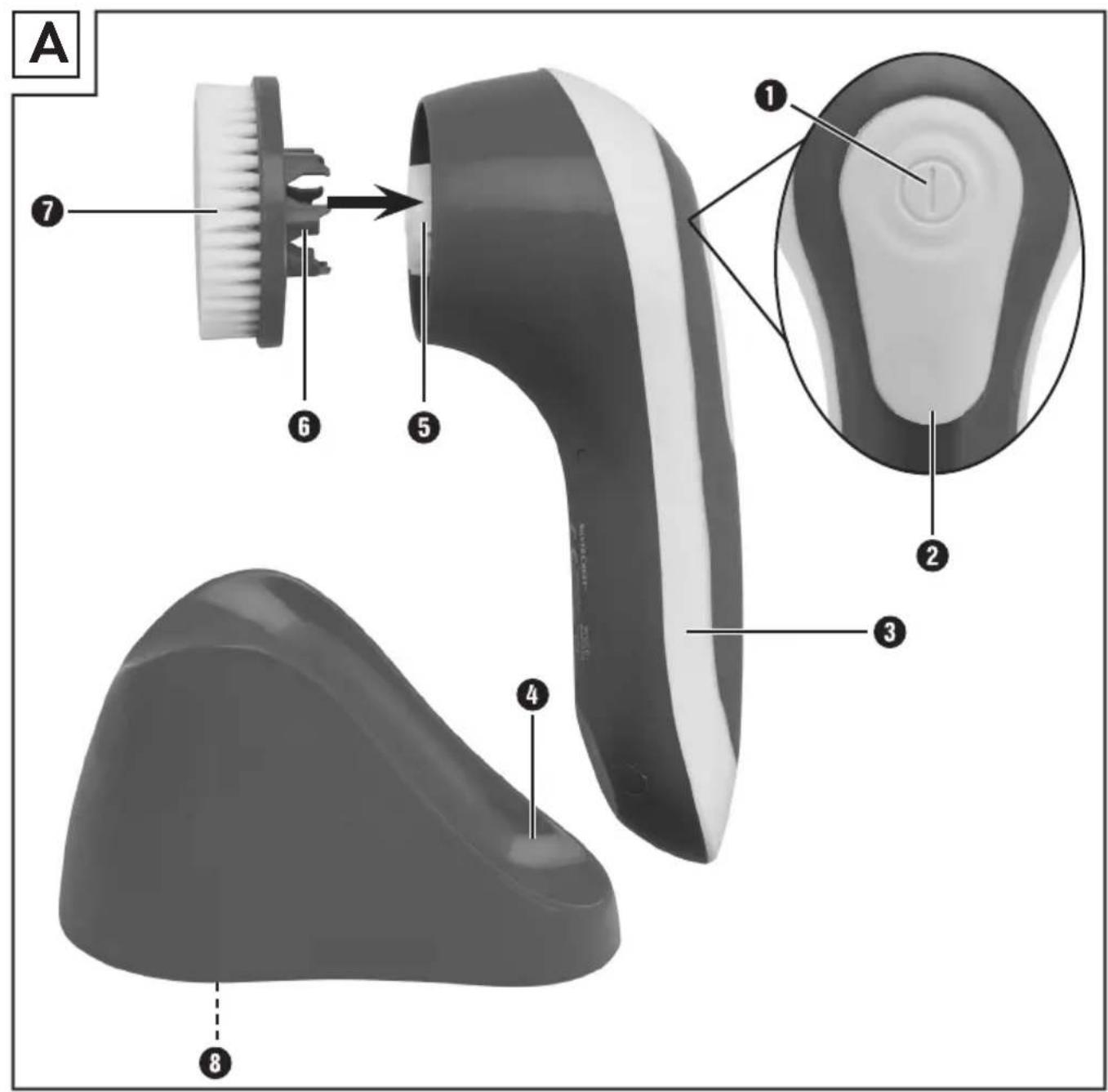 SILVERCREST SGRBI 500 A1 - SONIC FACIAL CLEANSING BRUSH - 1