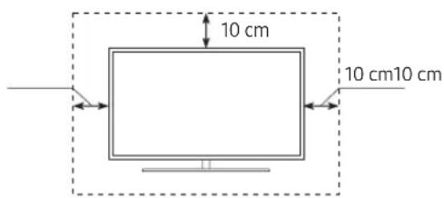 SAMSUNG UE55RU7105K - Ventilación adecuada del televisor - 1