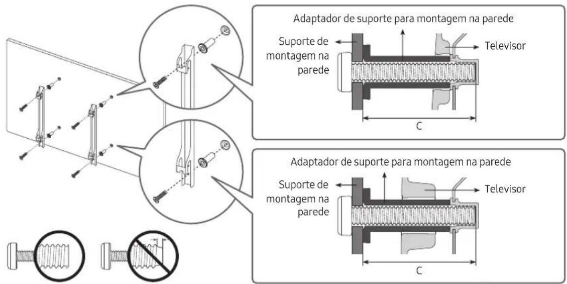 SAMSUNG UE55RU7105K - Montagem do televisor numa parede - 2