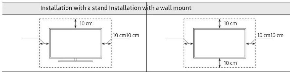 SAMSUNG UE55RU7105K - Providing proper ventilation for your TV - 1