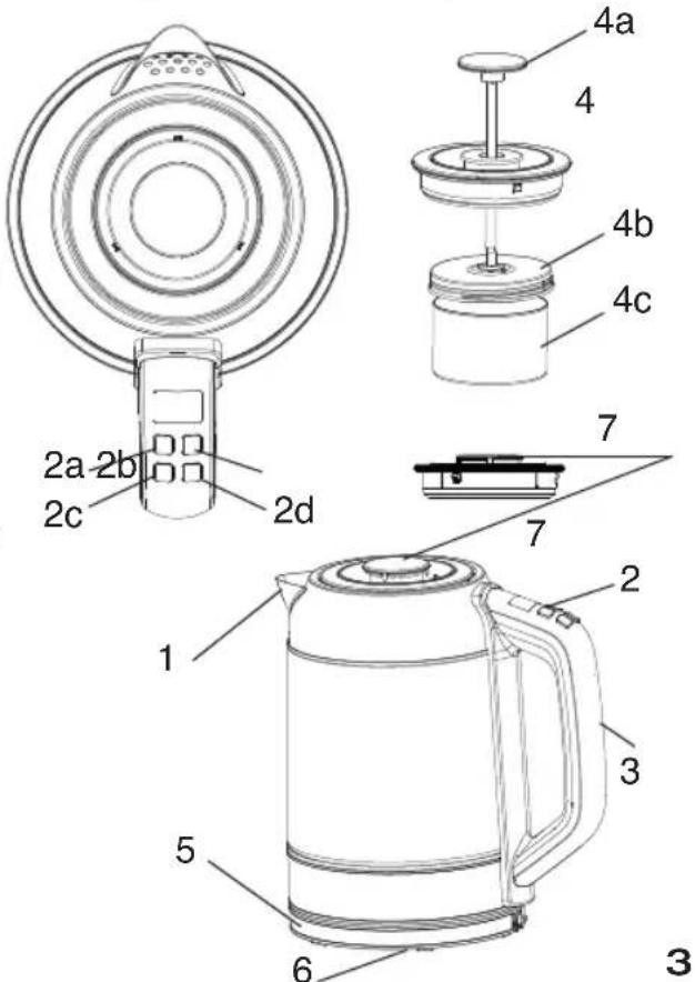 Salton GK1758 - DESCRIPTION DES PIÈCES - 1