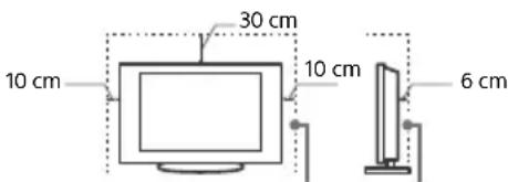 SONY Bravia KD49X7056 - Sehpa ile monte edildiginde - 1