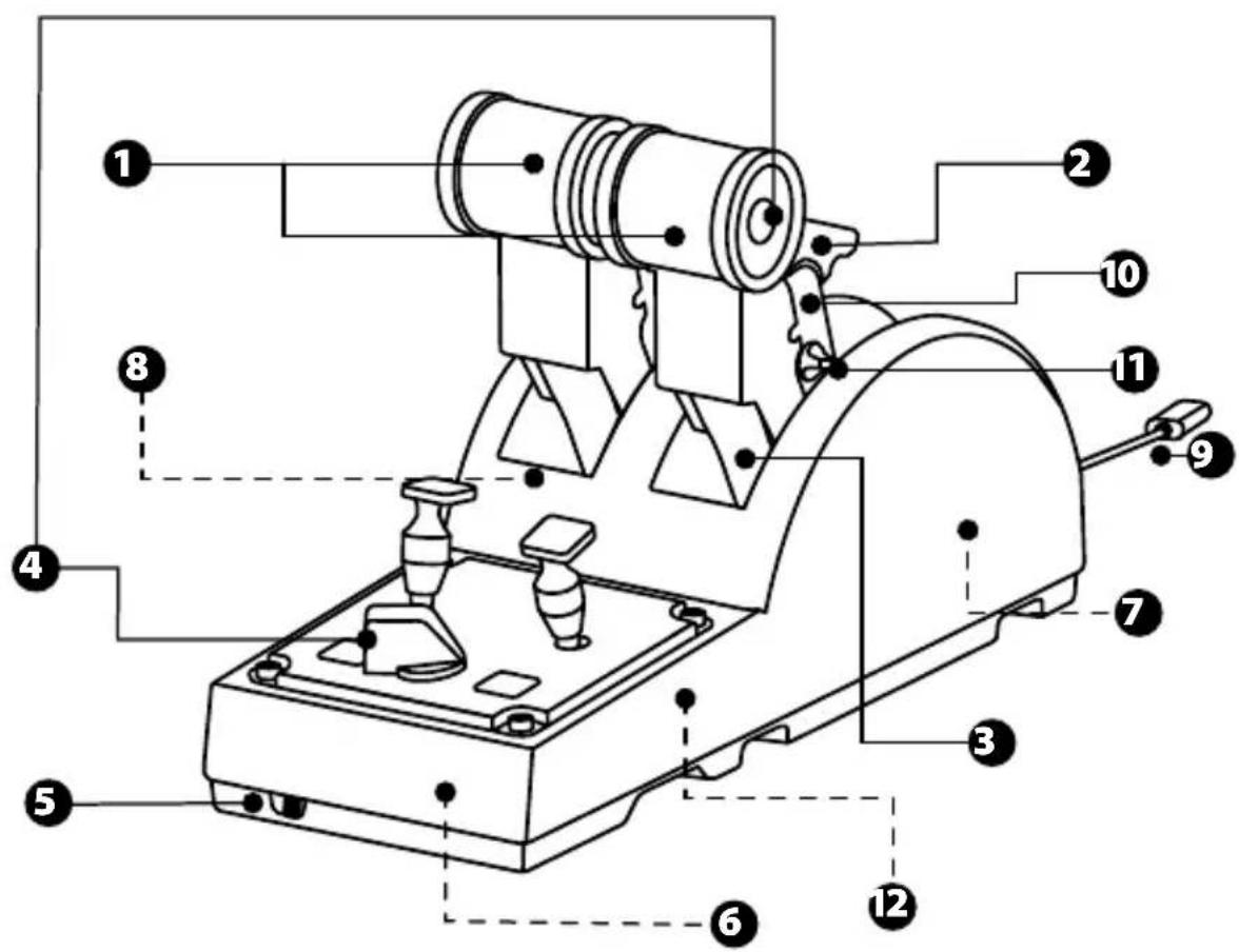 THRUSTMASTER TCA Quadrant Airbus Edition - TEKNISETOMINAISUUDET - 1