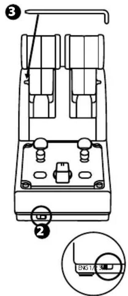 THRUSTMASTER TCA Quadrant Airbus Edition - 連接兩個TCA QUADRANT AIRBUS EDITION節流閥弧座 - 3