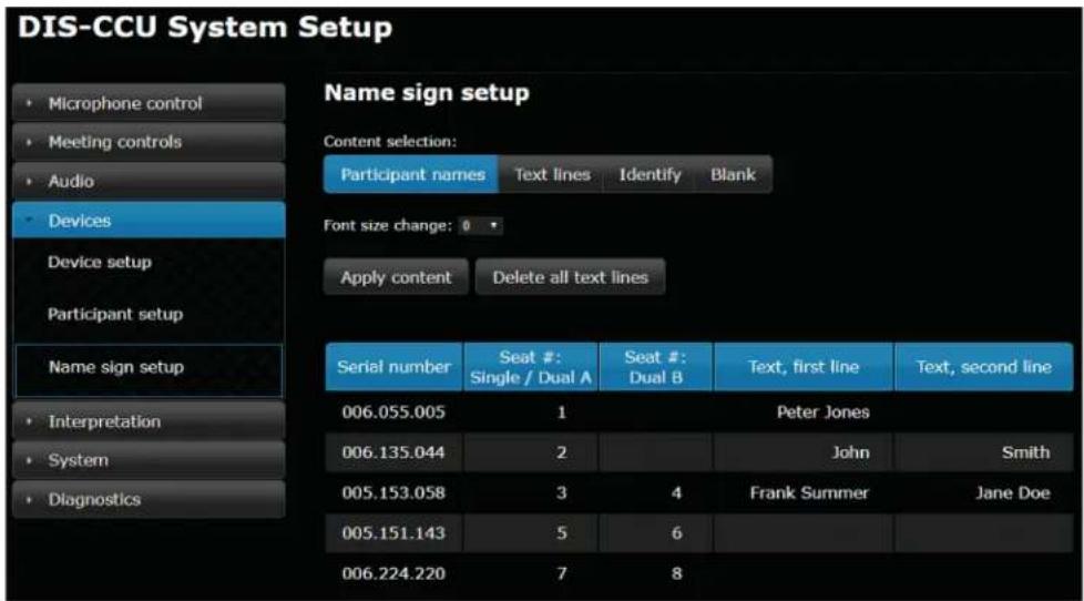 SHURE MXCSIGN - Configuration du porte-nom (intégration à la CCU) - 1