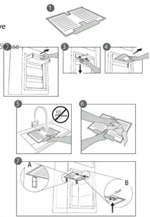 WHIRLPOOL W5 821E W 2 - A jégtelenítő tartozék tisztítása - 1