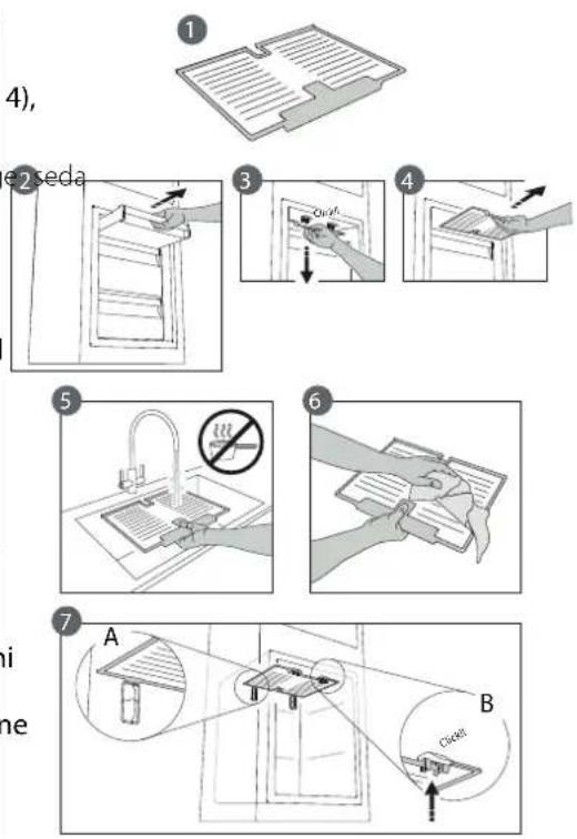 WHIRLPOOL W5 821E W 2 - Jää peatamise tarviku puhastamine - 1