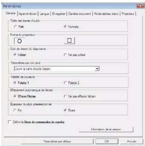 EPSON ELPDC21 - Onglet général - 1