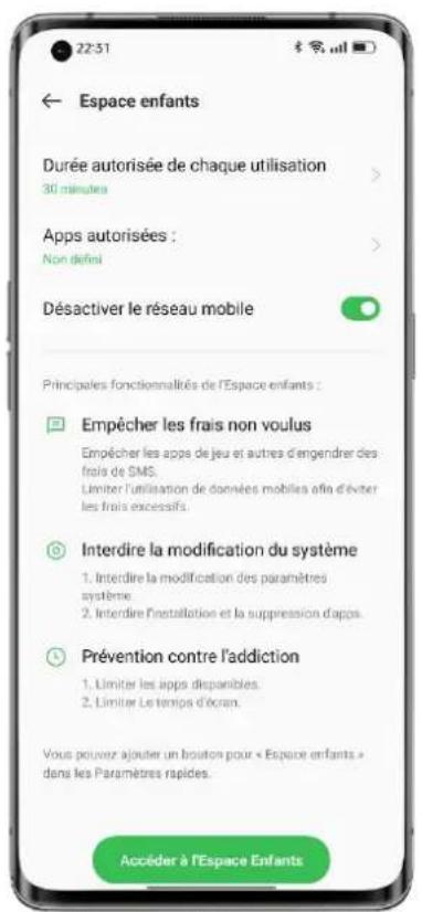 OPPO A57 - Espace Enfants permet à vos enfants d'utiliser votre téléphone d'une manière saine - 1