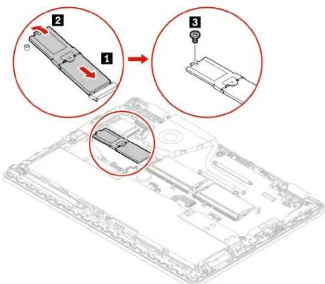 LENOVO ThinkPad S2 - Procedure de remplacement de l'unité SSD M.2 courte - 4