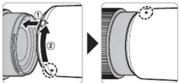 FUJIFILM GF120mmF4 R LM OIS WR Macro - Montera motljusskyddet - 1