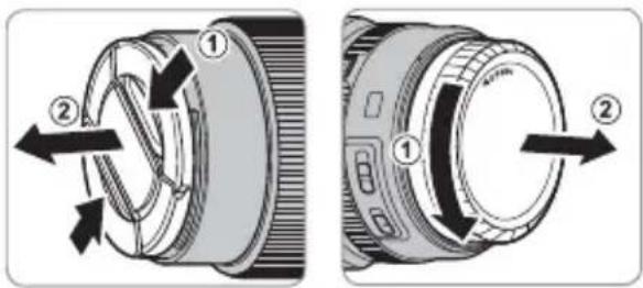 FUJIFILM GF120mmF4 R LM OIS WR Macro - レンズキャップの取り外し方 - 1