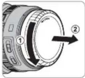 FUJIFILM GF120mmF4 R LM OIS WR Macro - Montaggio paraluce - 1