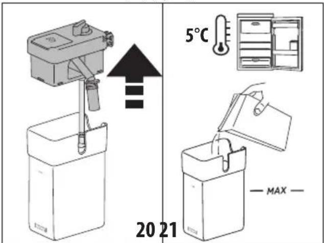 DELONGHI Magnifica S Smart ECAM250.33.TB - Remplir et replacer la carafe à lait - 1