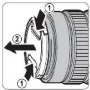 FUJIFILM XF100400mmF4.55.6 R LM OIS WR - Suojusten poistaminen - 1