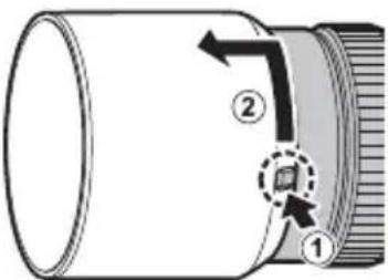 FUJIFILM XF100400mmF4.55.6 R LM OIS WR - Ta av motljusskyddet - 1