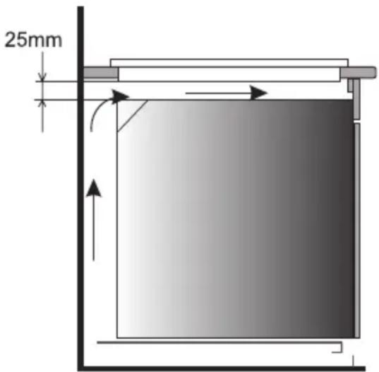 AMICA PH3200PG - Préparation du plateau de meuble pour l'aménagement de la plaque. - 4
