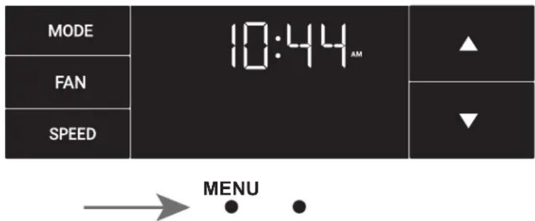 MODE FAN SPEED 10:44 AM MENU