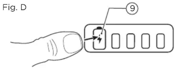 BLACK & DECKER BCD701 - Indicateur de l'état du chargement (Fig. D) - 1
