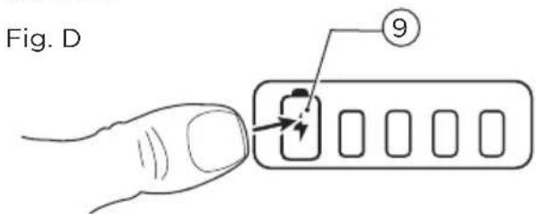 BLACK & DECKER BCD701 - State of charge indicator (Fig. D) - 2