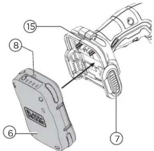BLACK & DECKER BCD701 - Installer et retirer le bloc d'alimentation 2 en 1 GoPak dans un outil électrique - 2