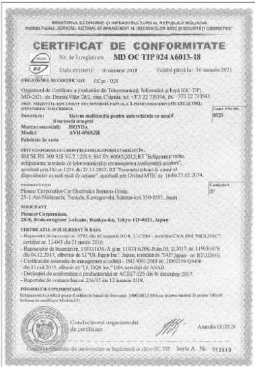 Honda CRV (2021) - Telephone mains libres - 1
