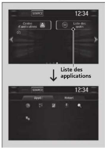 Honda CRV (2021) - Pour utiliser les applications ou widgets - 1