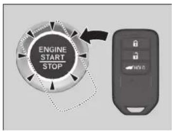 Honda CRV (2021) - Si la pile de la télécommande d'accès sans clé est faible - 1
