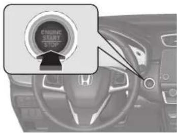 Honda CRV (2021) - Bouton ENGINE START/ STOP* P.215 - 1