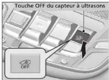 Honda CRV (2021) - Pour armer l'alarme du système de sécurité sans activer les capteurs à ultrasons Il est possible d'armer l'alarme du système de sécurité sans activer les capteurs à ultrasons. - 1